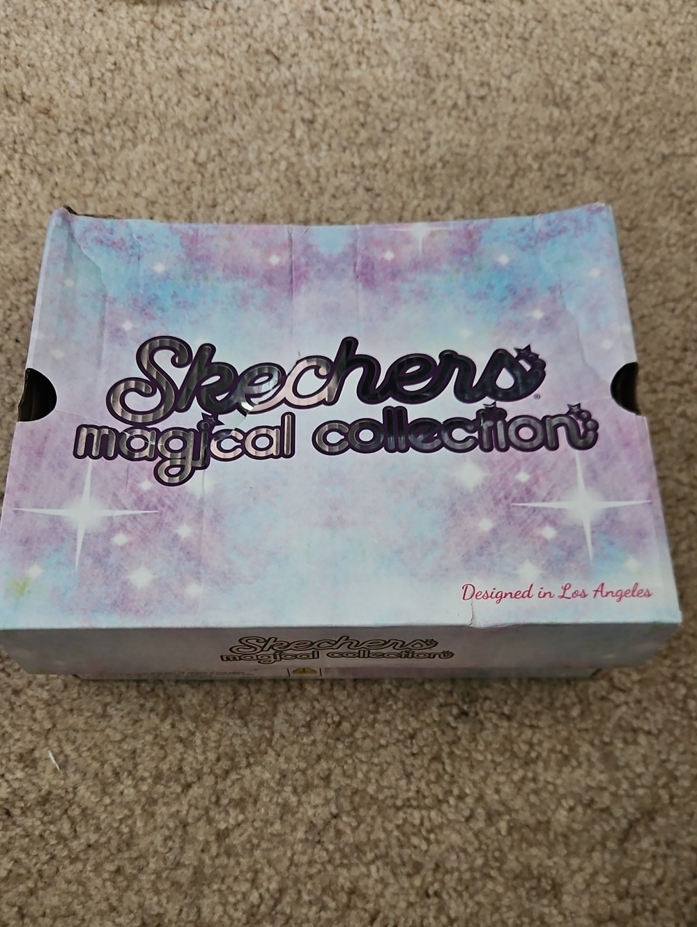 Skechers Pastel Tie-Dye Magical Collection Box with Purple Logo